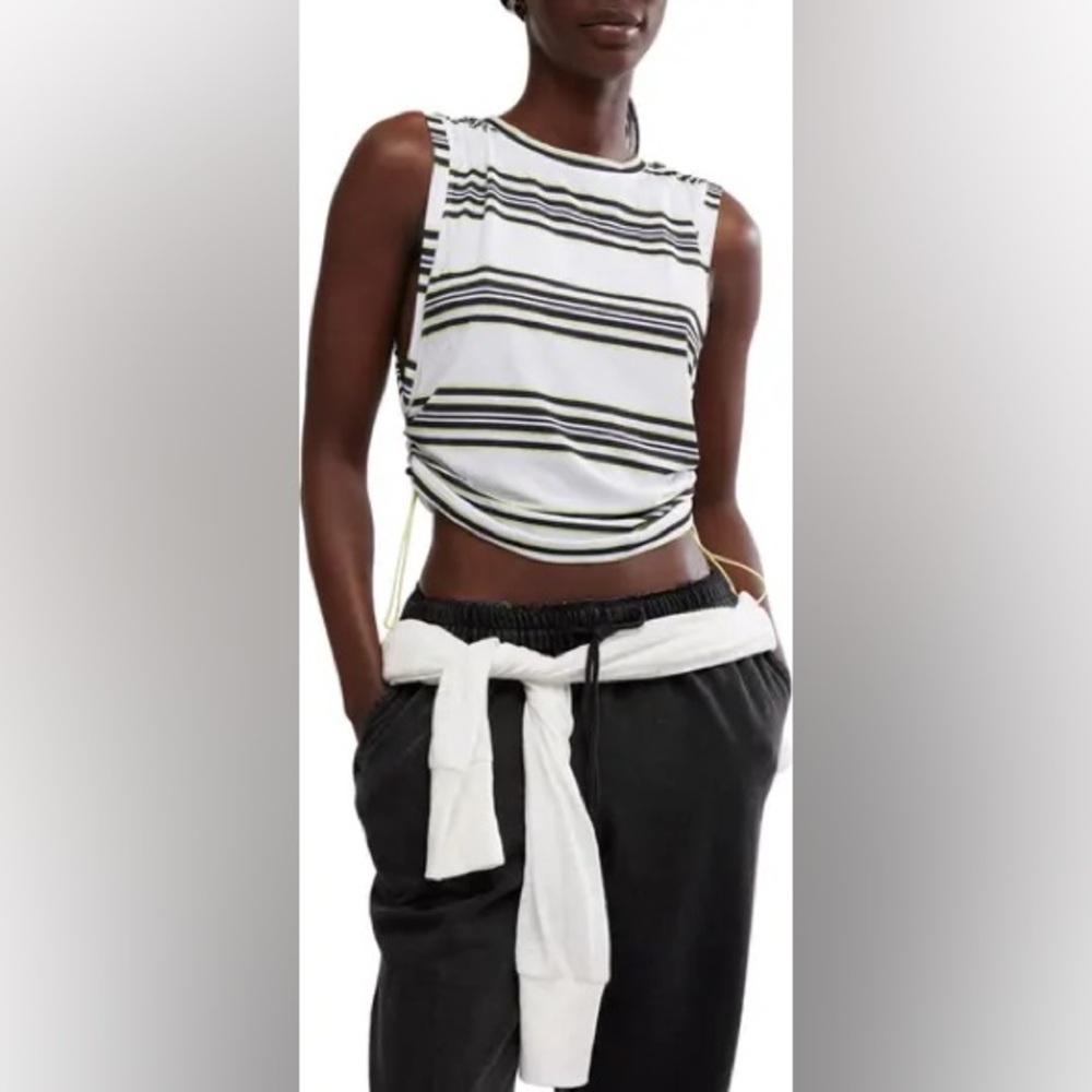NWT Free People Movement Tempo Sport Mode Striped Muscle Tank - Size Medium